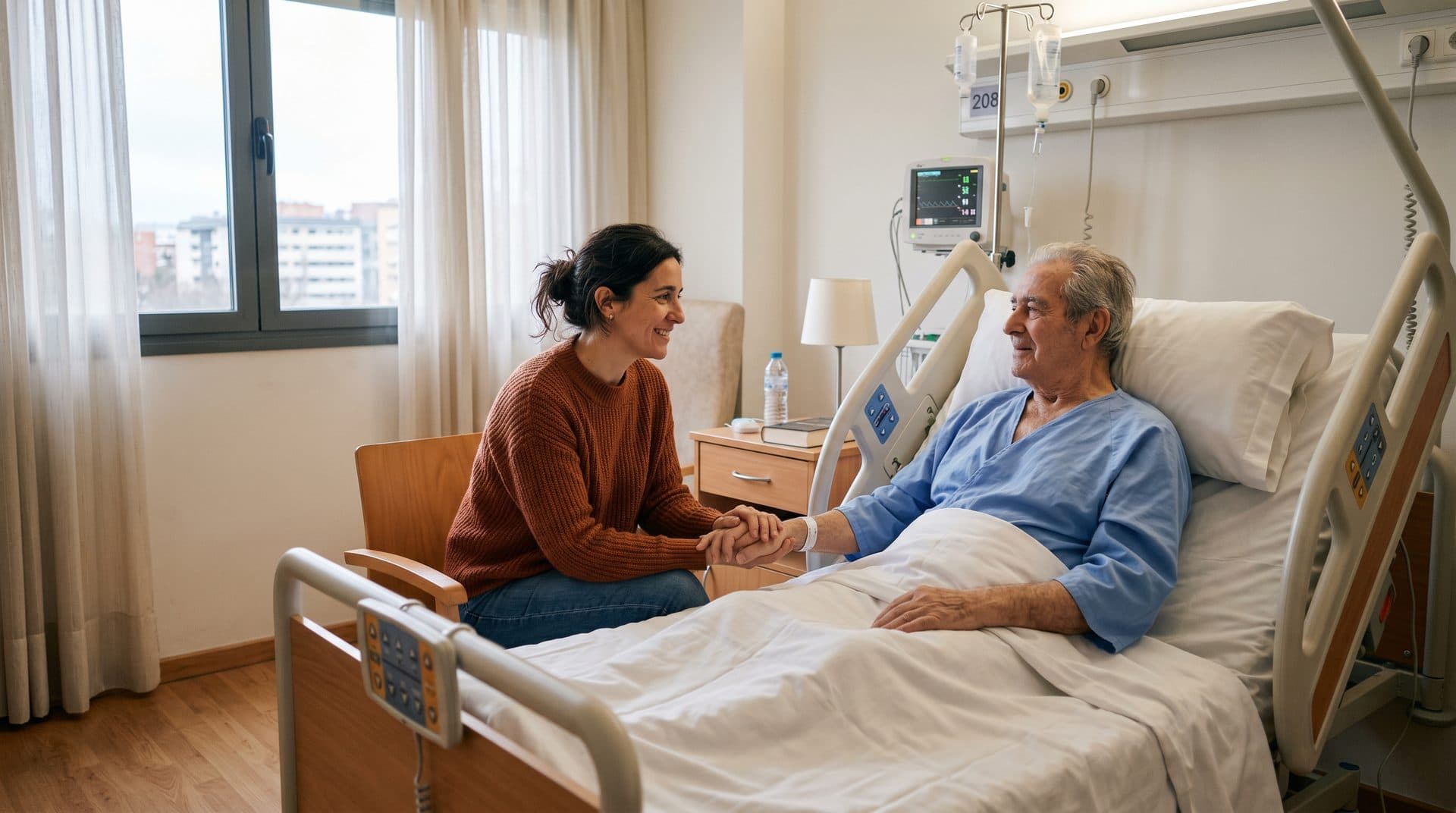 Acompañamiento a un familiar ingresado en el hospital en A Coruña